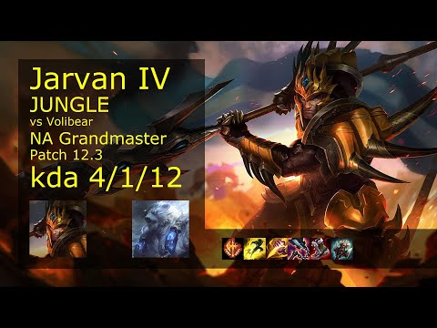 Rank 5 NA Jarvan IV: Jungle vs Volibear