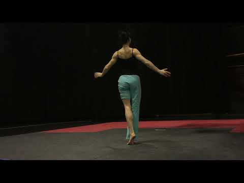 Elena Gibson rehearsal for the White Swan ballet pole show