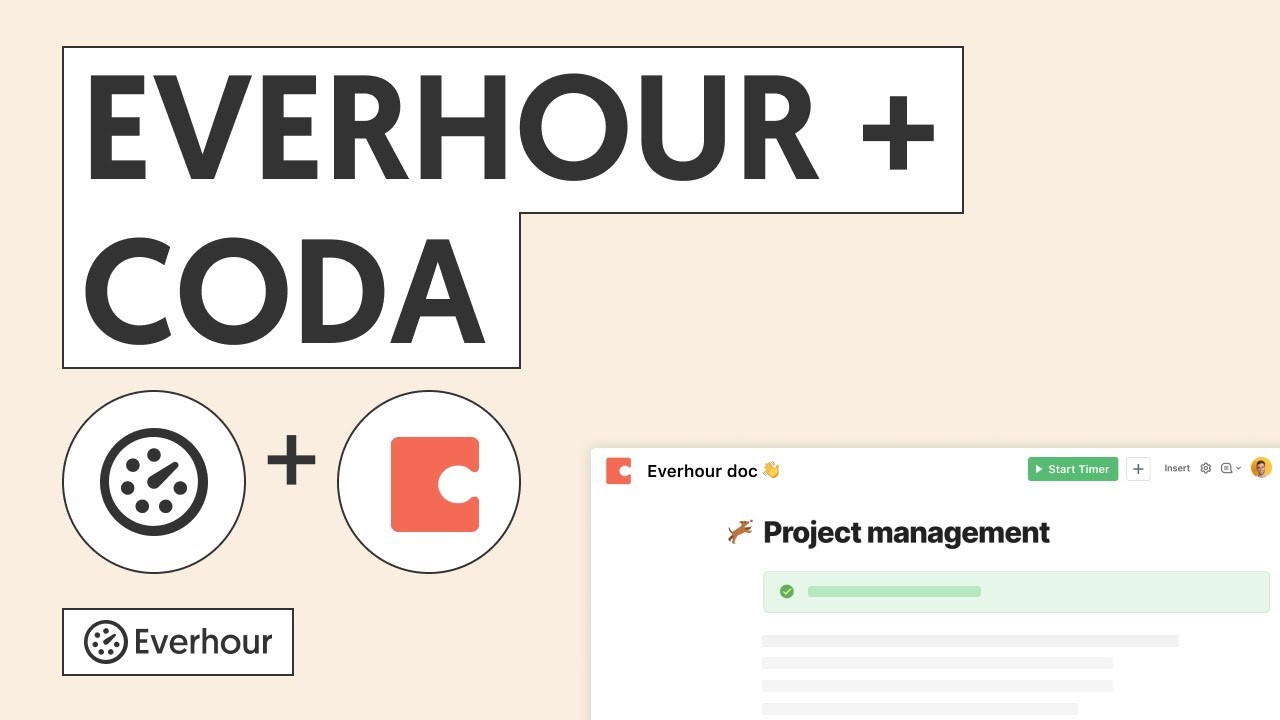 Coda Time Tracking Integration — Everhour Video Tutorial