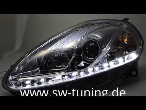 SW-DRL Scheinwerfer chom Fiat Grande Punto 199 Facelift SW-Tuning