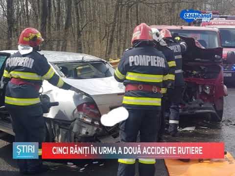 CINCI RĂNIȚI ÎN URMA A DOUĂ ACCIDENTE RUTIERE