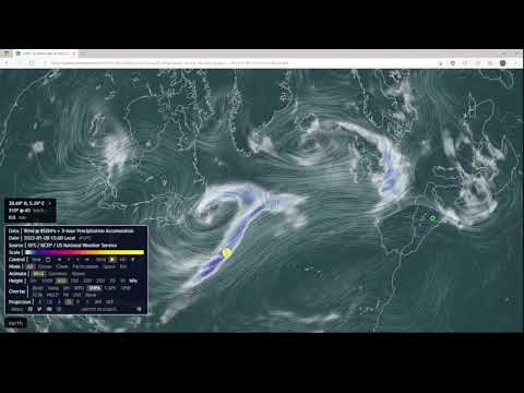 Tutorial 6 Earth Nullschool:   Zyklonendurchzug in der gemäßigten Zone