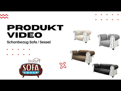 Sofa Cover 2 Sitzer Sofaschoner Schwarz