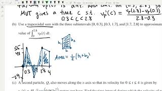 AP CALCULUS TUTOR WALKTHROUGH for Question #2 from the 2019 AP Calculus (AB ONLY) FREE RESPONSE