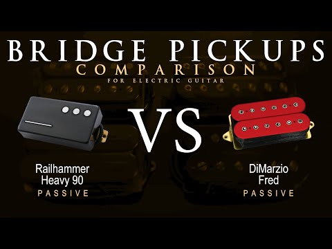 Railhammer HEAVY 90 vs DiMarzio FRED - Bridge Guitar Pickup Comparison Tone Demo