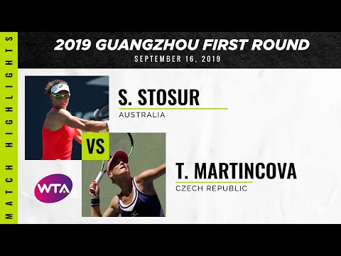 Теннис Sam Stosur vs. Tereza Martincova | 2019 Guangzhou First Round | WTA Highlights