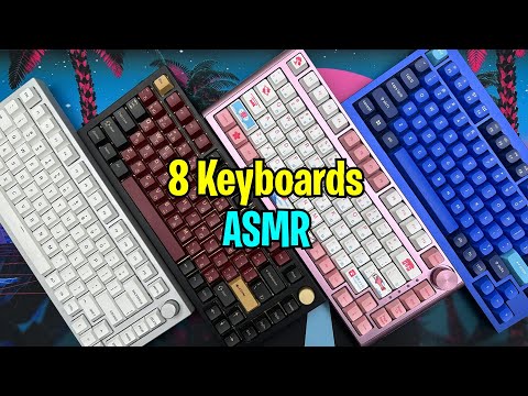 ASMR 8 Lubed Keyboards with Fast Typing for Studying, Sleep, Relaxing🌞 모두가 애타게 찾던 풀윤활 키보드 소리 모음집 키보드