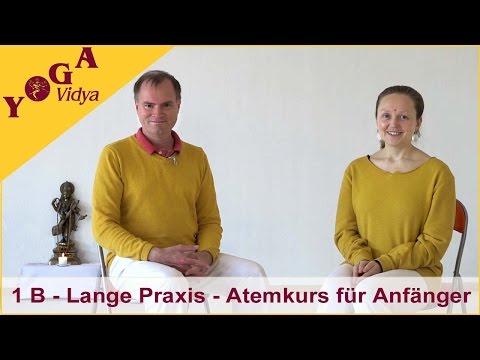 1B Atemkurs für Anfänger - Bauchatmung, sanfte Wechselatmung und Bhramari - Lange Praxis (1. Woche)