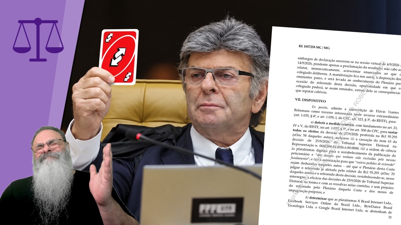 FUX atropela DINO e REESTABELECE DECISÃO do TSE e FICA TUDO para o PLENÁRIO na 4a FEIRA