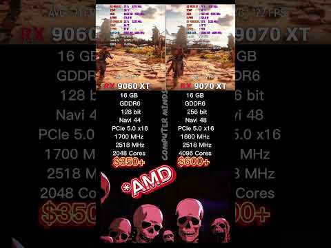 RX 9060 XT vs RX 9070 XT – FPS Benchmark & Price Comparison 💻🔥 #AMD #RX9060XT #RX9070XT