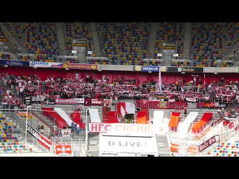 Chemie Halle Fans in Düsseldorf (KFC Uerdingen - Chemie Halle 1:0 / 21.07.19)