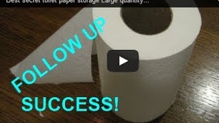 Best secret toilet paper storage. Large qty. hidden in plain view FOLLOW UP