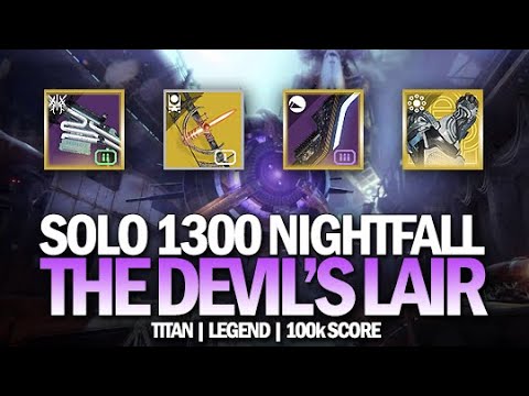 Solo 1300 Legend Nightfall The Devil's Lair (Sepiks Prime) / Platinum 100k Score [Destiny 2]