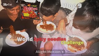 Again world spicy noodles challenge with friends 😂| vlog 9