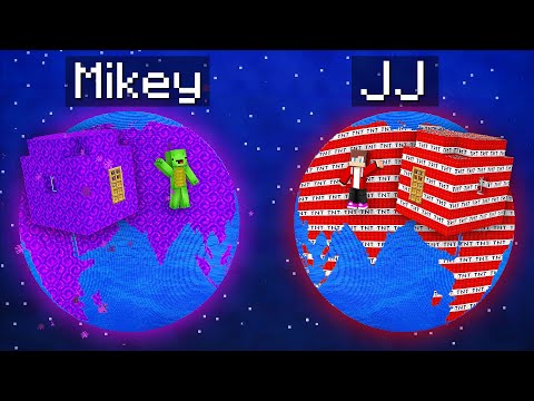Mikey PORTAL vs JJ TNT Planet Survival Battle in Minecraft (Maizen)
