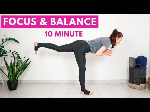 10 min STANDING YOGA FOR FOCUS & BALANCE | Yoga without mat | Yoga with Uliana