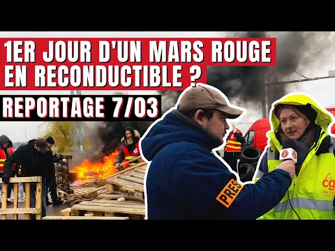 REPORTAGE 7 Mars - GRÈVE, BLOCAGES et MANIF au Havre : 1er jour de reconductible !