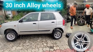 Alloy wheels change in alto car