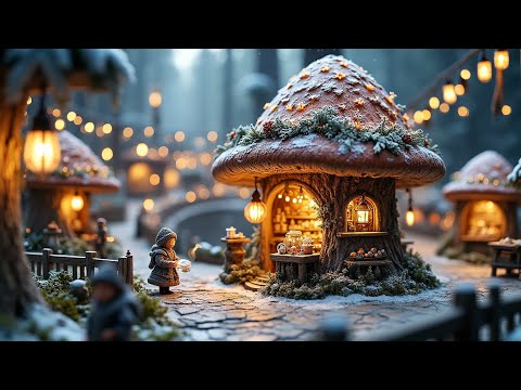 Exploring the Tiny Christmas Village | Relaxing Winter Journey