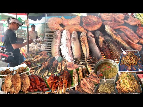 THE BEST Boeng Trabaek Grilled Meat Sale for Lunchtime - Cambodian Yummy Fast Food In The City