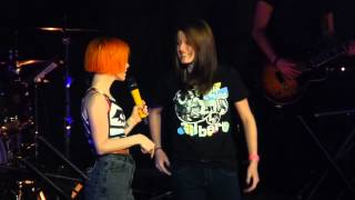 &quot;Misery Business &amp; Fan sings on stage&quot; Paramore@Susquehanna Bank Center Camden, NJ 11/8/13