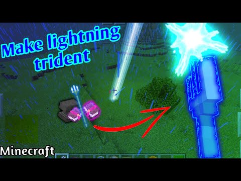 How to make lightning/thunder trident in Minecraft -ArsalgamerIndia | Minecraft