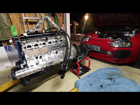 2500 HP Supra Build Series #4 2020 - Assemble billit 2JZ block/head and install in the  Supra