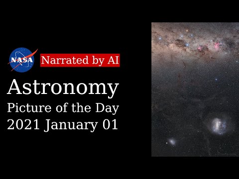 APOD: 2021-01-01 - Galaxies and the South Celestial Pole (Narrated by Brian)