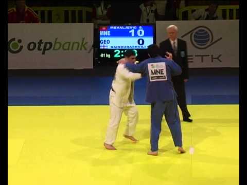 European Judo Championship Lisbon 2008 -81kg MRVALJEVIC  Srdjan (MNE)-BAINDURASHVILI Giorgi (GEO)