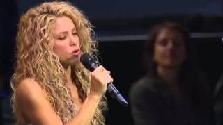 Shakira sings &#39;Imagine&#39; at the United Nations