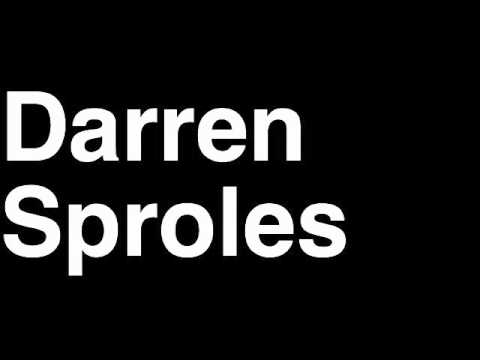 How to Pronounce Darren Sproles New Orleans Saints NFL Football Touchdown TD Tackle Hit Yard Run
