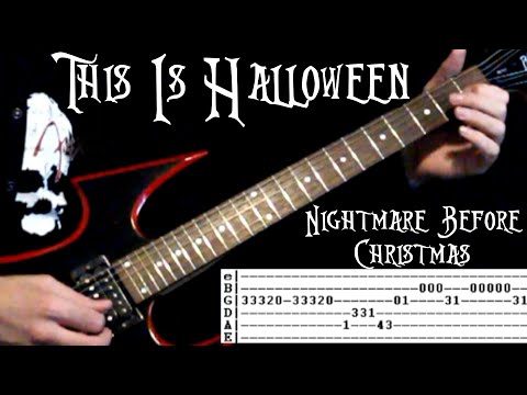 This Is Halloween Guitar Tab / Lesson by Danny Elfman / Marilyn Manson - Nightmare Before Christmas