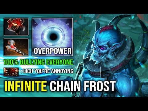 NEW 7.32 OP HARD SUPPORT Unlimited Chain Frost Lich 100% Bullying Enemy Carry EZ MMR Dota 2