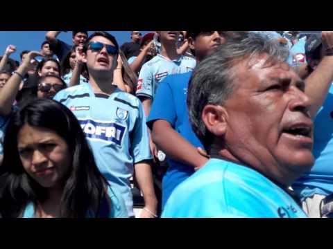 "Primer tiempo - la fiel del norte canto cn musha fuerza - D. IQQ v.s palestino" Barra: Furia Celeste • Club: Deportes Iquique