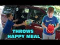 Kid Temper Tantrum Throws Happy Meal At Van Because McDonalds Forgot His Toy Original