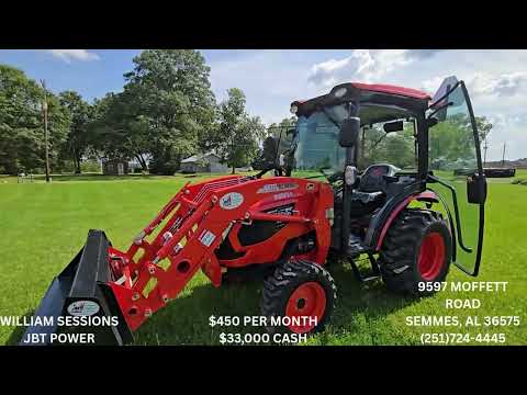 🚜 Kioti CK2620 Cab Tractor w/ Loader – $33,000