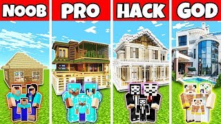 Minecraft: FAMILY LUXURY MANSION HOUSE BUILD CHALL