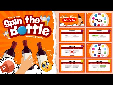 CREATE A SPIN THE BOTTLE QUIZ GAME IN POWERPOINT || STEP BY STEP TUTORIAL 🍾