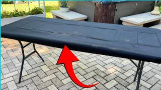 Elastic Tablecloth Review  I  No More Windy Patio Problems
