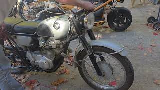 23-Years-Owned 1965 Honda CL77 Scrambler Start up