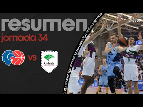 Resumen Río Breogán 93 - Unicaja 84 (J34)