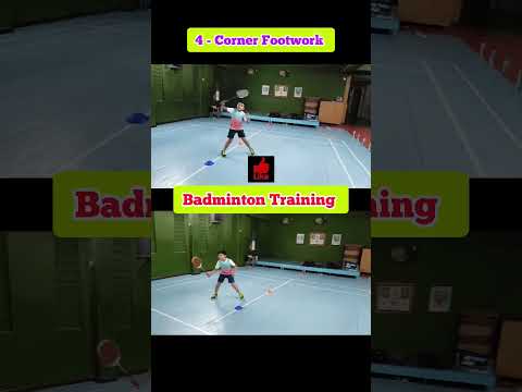 4 - corner footwork #shorts #badminton #beginners #badmintontraining