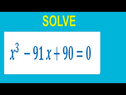 Solve cubic equation   x^3  -91 x+90=0