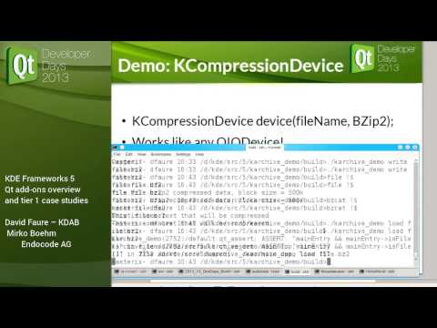 QtDD13 - Faure & Boehm - KDE Frameworks 5: Qt add-ons overview