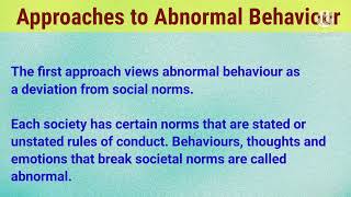 Class 12 Psychology Chapter 4 part 1 - Psychological Disorders | Abnormality and Disorders