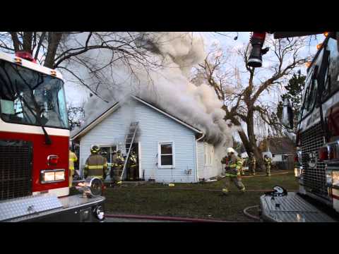 Berlin Township Michigan: Working Structure Fire, Heavy smoke and Flames 6917 Chester St