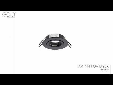 Recessed luminaire EDO777122 - AKTYN 1 OV Black (Product video)