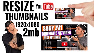 How to Resize YouTube Thumbnails [ file size under 2mb ]