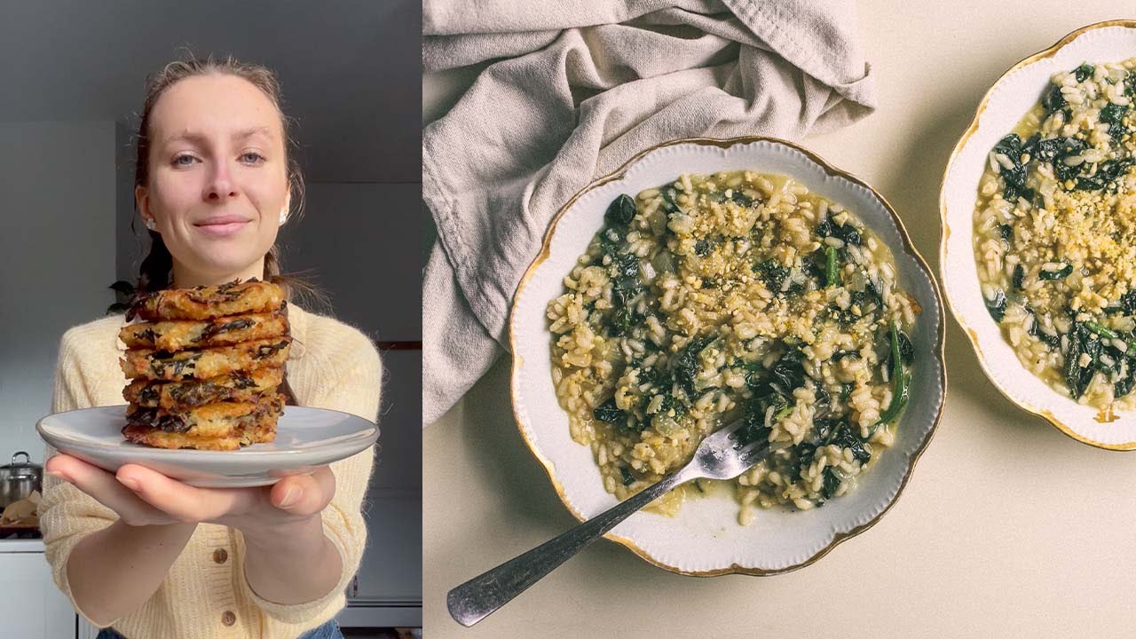 Vegan Risotto + Risotto Cakes // learn to cook risotto without a recipe & what to do w the leftovers
