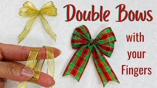How to Make a Small Double Bow - Tie with your Fingers